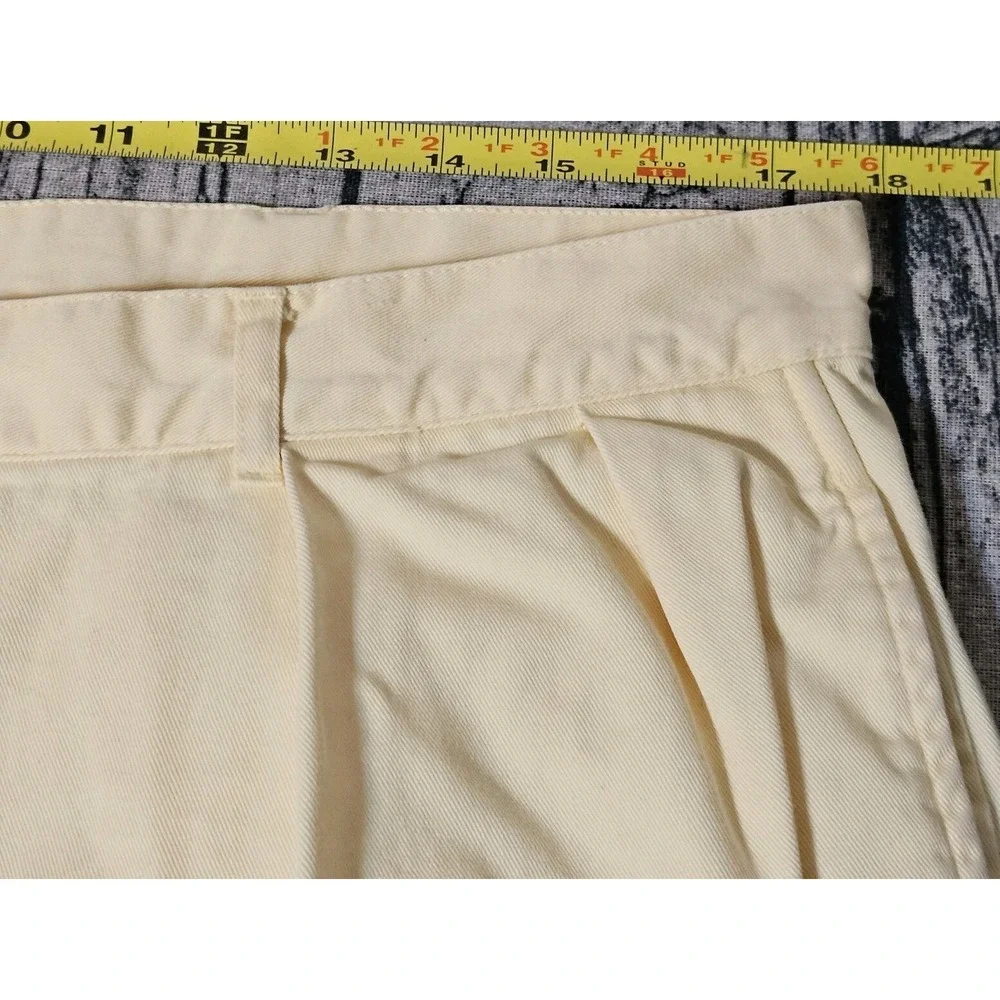 Polo Ralph Lauren Yellow Pants 35x30 Cotton Chino‎ Golf Jeans Double Pleated
